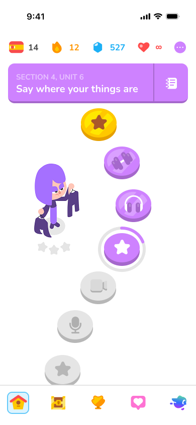 Existing Duolingo Practice Hub